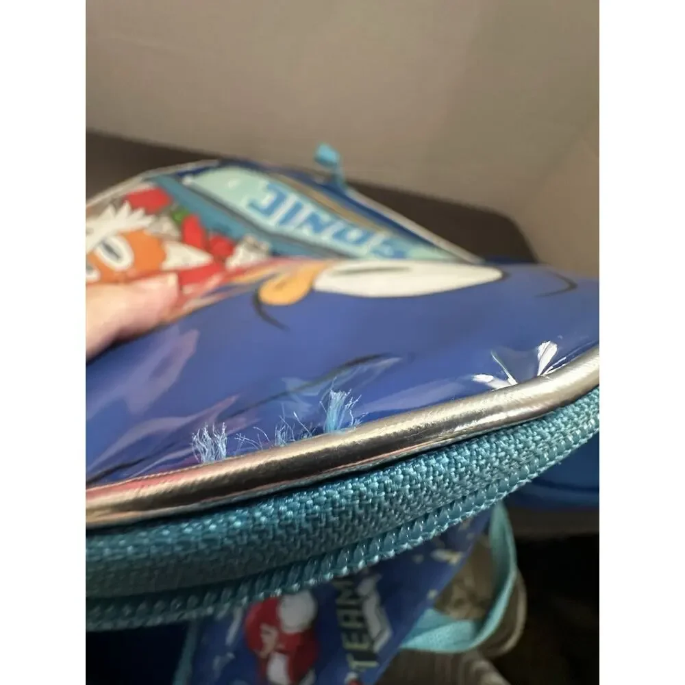 Sonic The Hedgehog Backpack w/ Attached Lunch Bag Knuckles Tails Kids School